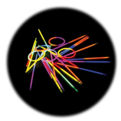 Knicklichter 25er Pack - zweifarbig -  mit Verbinder für Armreifen