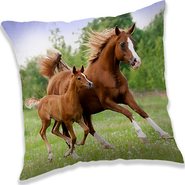 Kissen Horse, brown, 40 x 40 cm