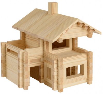 Конструктор ЛЕСОВИЧОК 003 "Разборный домик" №3 набор из 150 деталей
