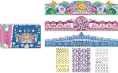 Kinder Bastelset Kreativ Glitzersteinen für Kinder 10 Stück Aufkleber Mosaik 