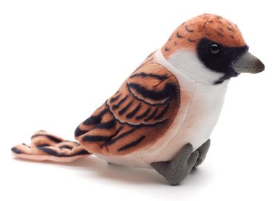 Storch Kuscheltier 26 Cm – Weißer Klapperstorch Aus Plüsch, Naturrealistisch, Mit Metallplakette, Waschbar
