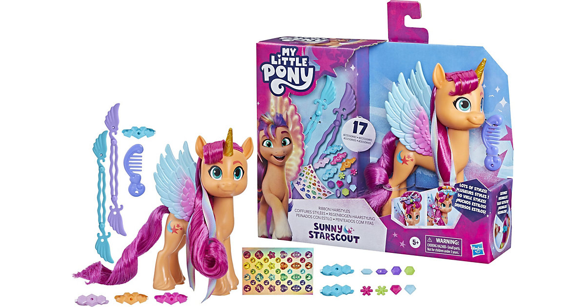 Spielzeug/Sammelfiguren: Hasbro My Little Pony Regenbogen-Haarstyles Sunny Starscout