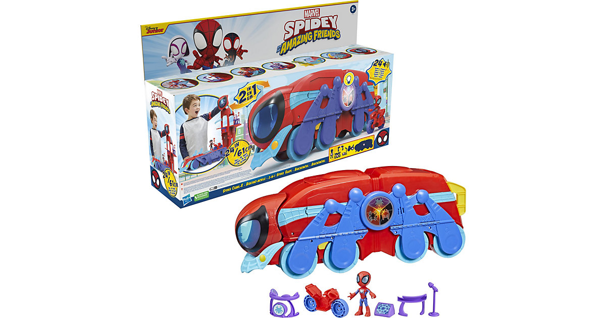 Spielzeug/Sammelfiguren: Hasbro Marvel Spidey and His Amazing Friends 2-in-1 Spider Raupe