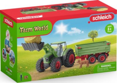 Schleich Farm World Bauernhof ab 3 Jahre 42379 Traktor mit Anhänger 