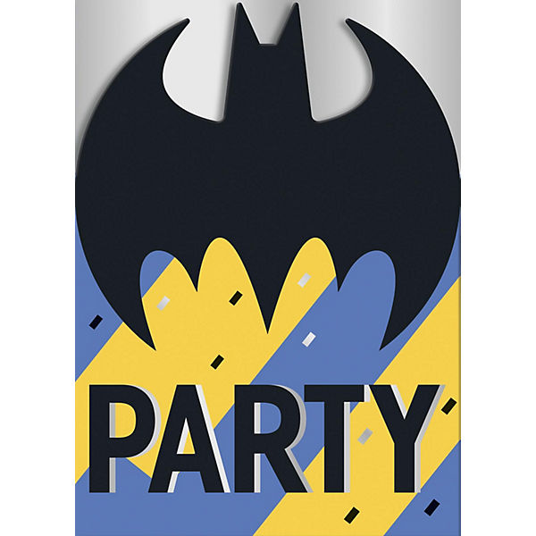 Einladungskarten Batman, 8 Stück inkl. Kuvert