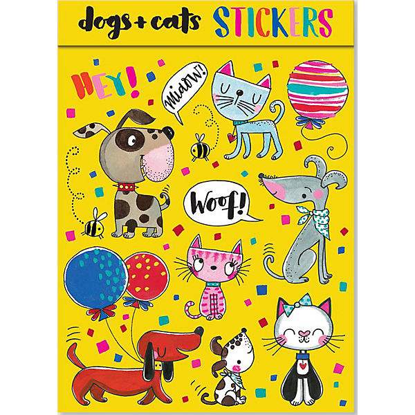 Sticker-Set Hund & Katzen inkl. 80 Sticker, 18 x 13 cm