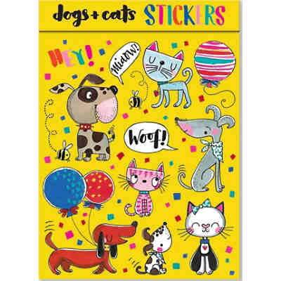 Sticker-Set Hund & Katzen inkl. 80 Sticker, 18 x 13 cm