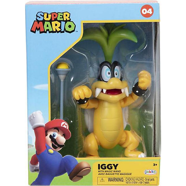 Super Mario Figur Iggy with Magic Wand, 10 cm