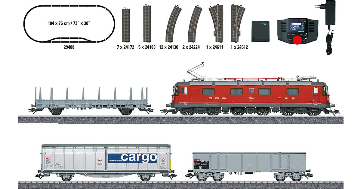 Image of 029488 Digital-Startpackung Schweizer Güterzug mit Re 620