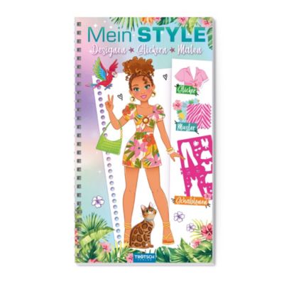 Image of Buch - Trötsch Malbuch mit Schablonen und Stickern Mein Style Holiday