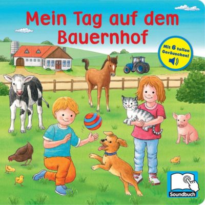 Image of Buch - Mein Tag auf dem Bauernhof - Pappbilderbuch mit 6 integrierten Sounds - Soundbuch Kinder ab 18 Monaten Kleinkinder