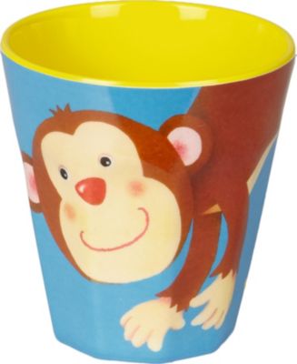 Trinkbecher Freche Rasselbande Affe 8 x 8 x 8 cm