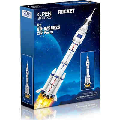 Open Bricks Rocket mit ca. 280 markenkomaptiblen Bausteinen