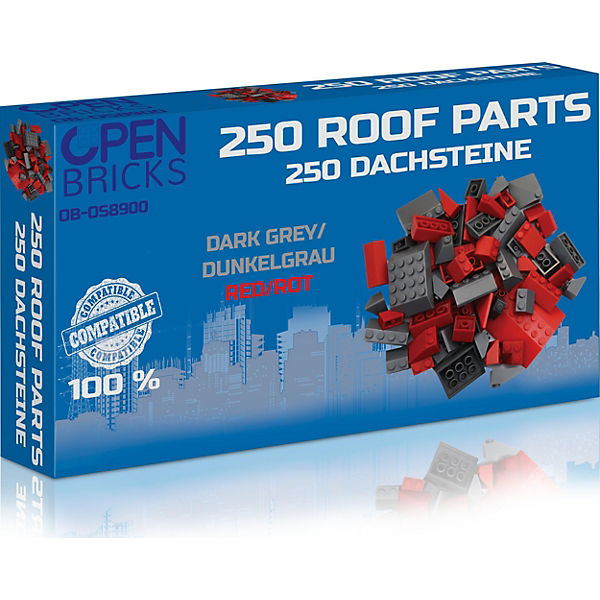 Open Bricks 250 Roof Parts (Dachsteine)
