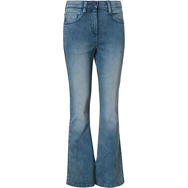 Jeans Slim Flare Leg für Mädchen, Passform Regular