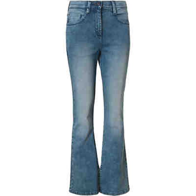Jeans Slim Flare Leg für Mädchen, Passform Regular