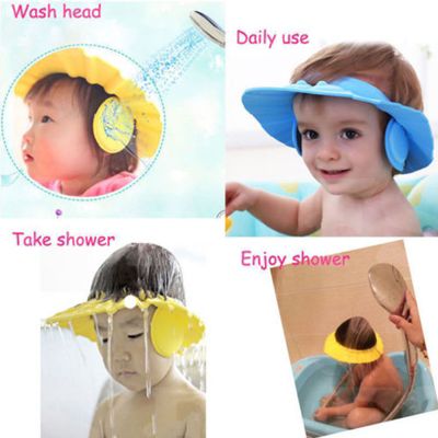 Kinder Baby Duschkappe Shampoo Mütze Hut Augen Schutz Hut Mütze 