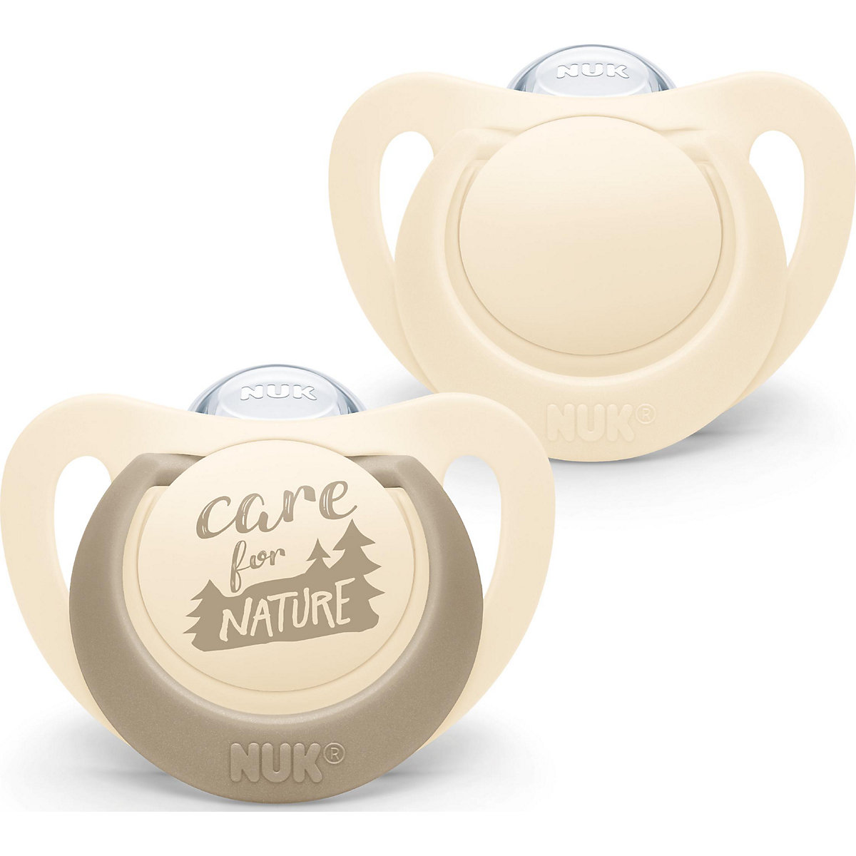 NUK for Nature Silikon-Schnuller aus nachhaltigem Silikon kiefergerechte Form 0-6 Monate 2 Stück beige NUK for Nature Silikon-Schnuller aus nachhaltigem Silikon kiefergerechte Form 0-6 Monate 2 Stück beige