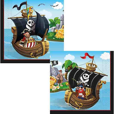 Servietten Piraten, 20 Stück, 33 x 33 cm