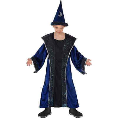 Kostum Zauberer Blau 116 cm