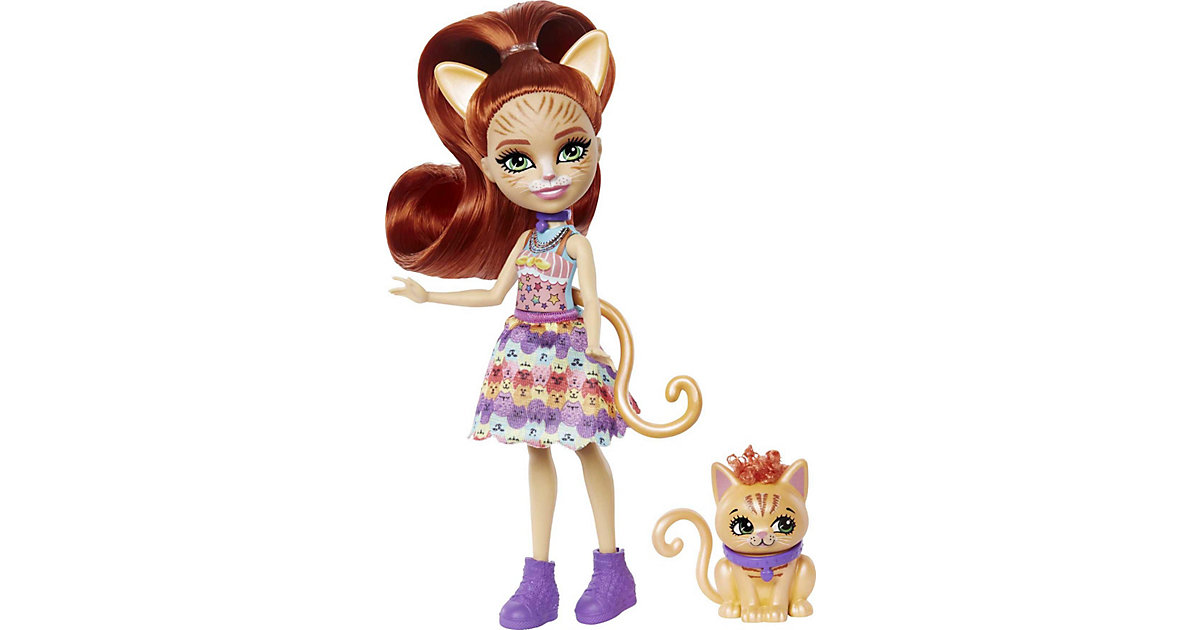 Spielzeug/Puppen: Mattel Royal Enchantimals OS Orange Cat orange