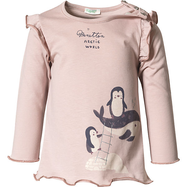 Baby Langarmshirt ARTIC ATMOSFERE für Mädchen, United Colors of Benetton,  grau | myToys