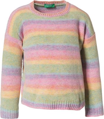 Rabatt 75 % United colors of benetton Pullover KINDER Pullovers & Sweatshirts Stickerei Weiß/Mehrfarbig 
