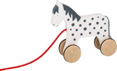 GOKI Ziehtier Pferd Alvah Holzpielzeug Holz Tier zum Hinterherziehen Spielzeug 