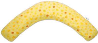 Stillkissen Economy mit Bezug Bl�mchen gelb, ca. 170 cm