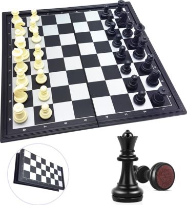 Holz Schach Set Faltbare Magnetischen Große Board Mit 32 Schach