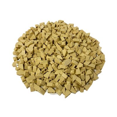 Spielzeug: Lego  2x1 Schrägstein Beige - 25 Stück - Tan slope 3040 beige