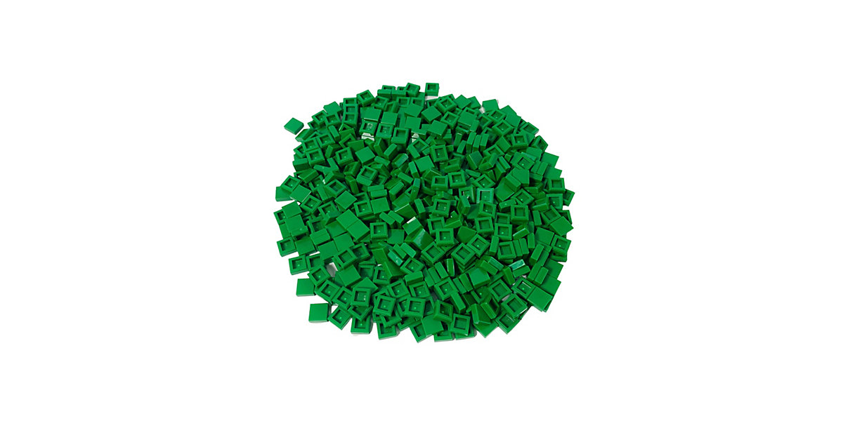 Spielzeug: Lego  1x1 Fliesen Grün - 1000 Stück - Green tile 3070b grün