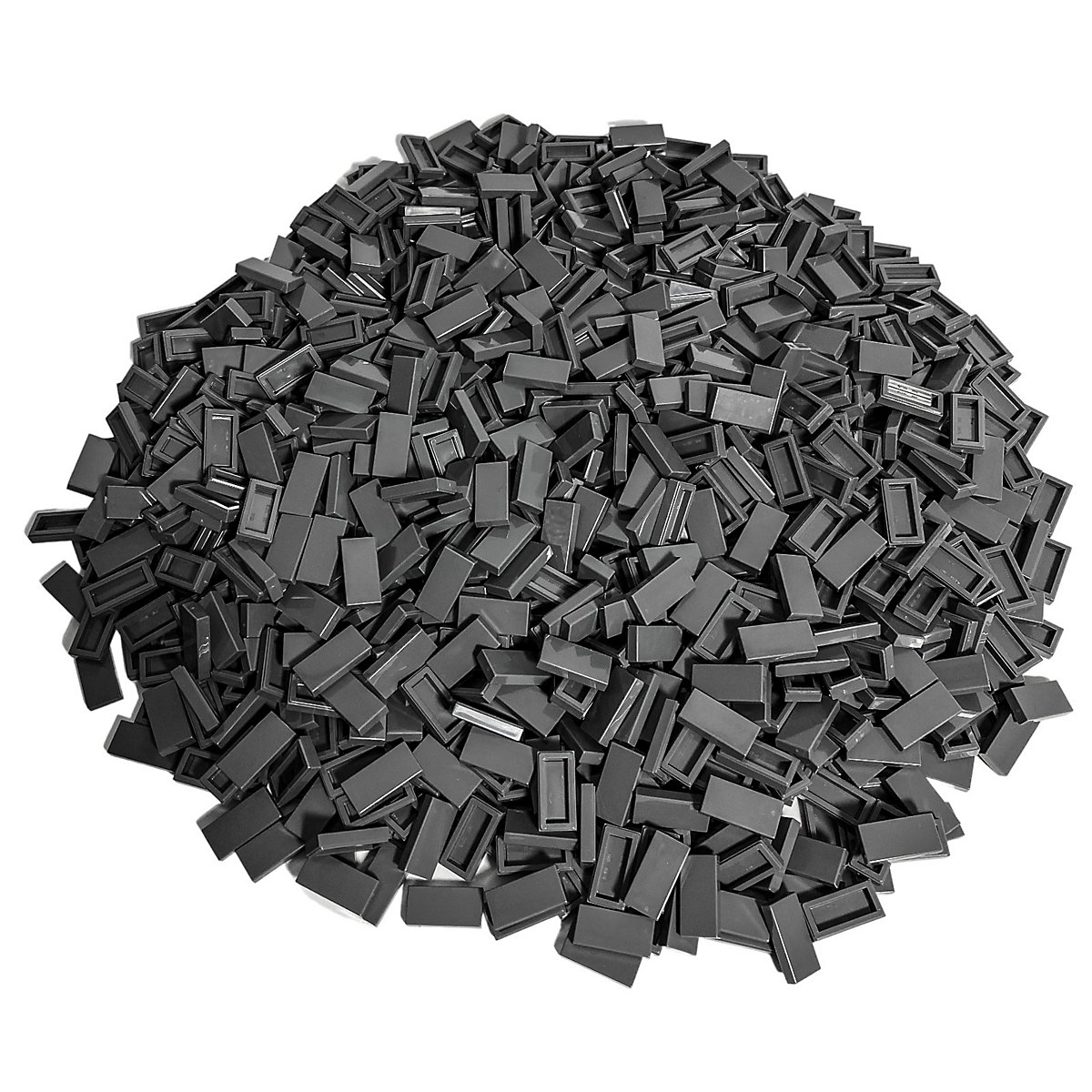 LEGO® 1x2 Fliesen Dunkelgrau 250 Stück Dark bluish grey 3069b