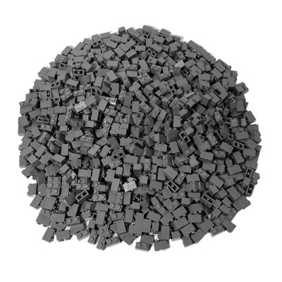 LEGO® 1x2 Steine Dunkelgrau 250 Stueck Dark bluish grey 3004