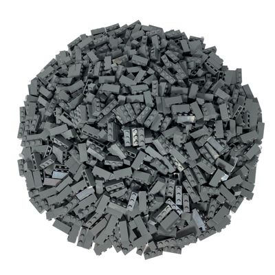 Spielzeug: Lego  1x3 Steine Dunkelgrau - 1.000 Stück - Dark bluish grey bricks 3622 dunkelgrau