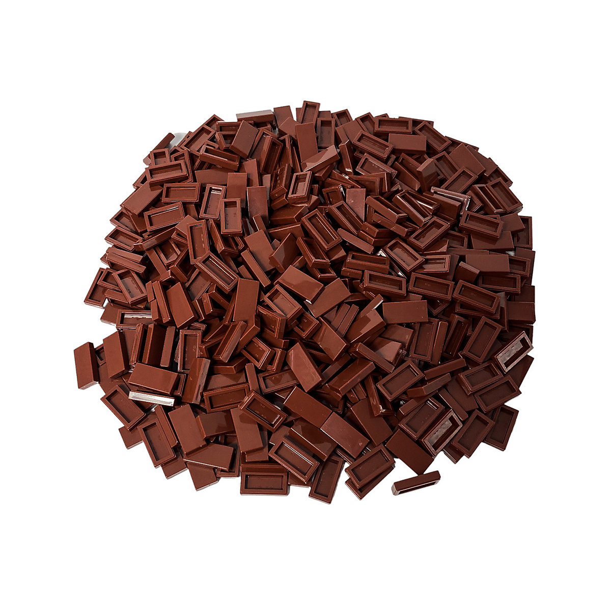 LEGO® 1x2 Fliesen Rotbraun 500 Stück Reddish brown tile 3069b
