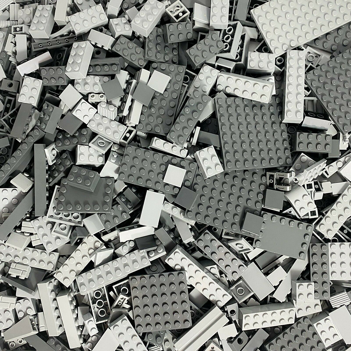 LEGO® Steine Hellgrau/Dunkelgrau gemischt 100 Stück Light/Dark bluish grey bricks mix NEU