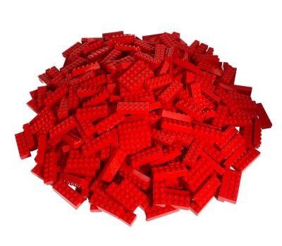 Neu Lego 10 Stück rote Steine 2x6 Stein in rot City Baustein Basics City 2456 