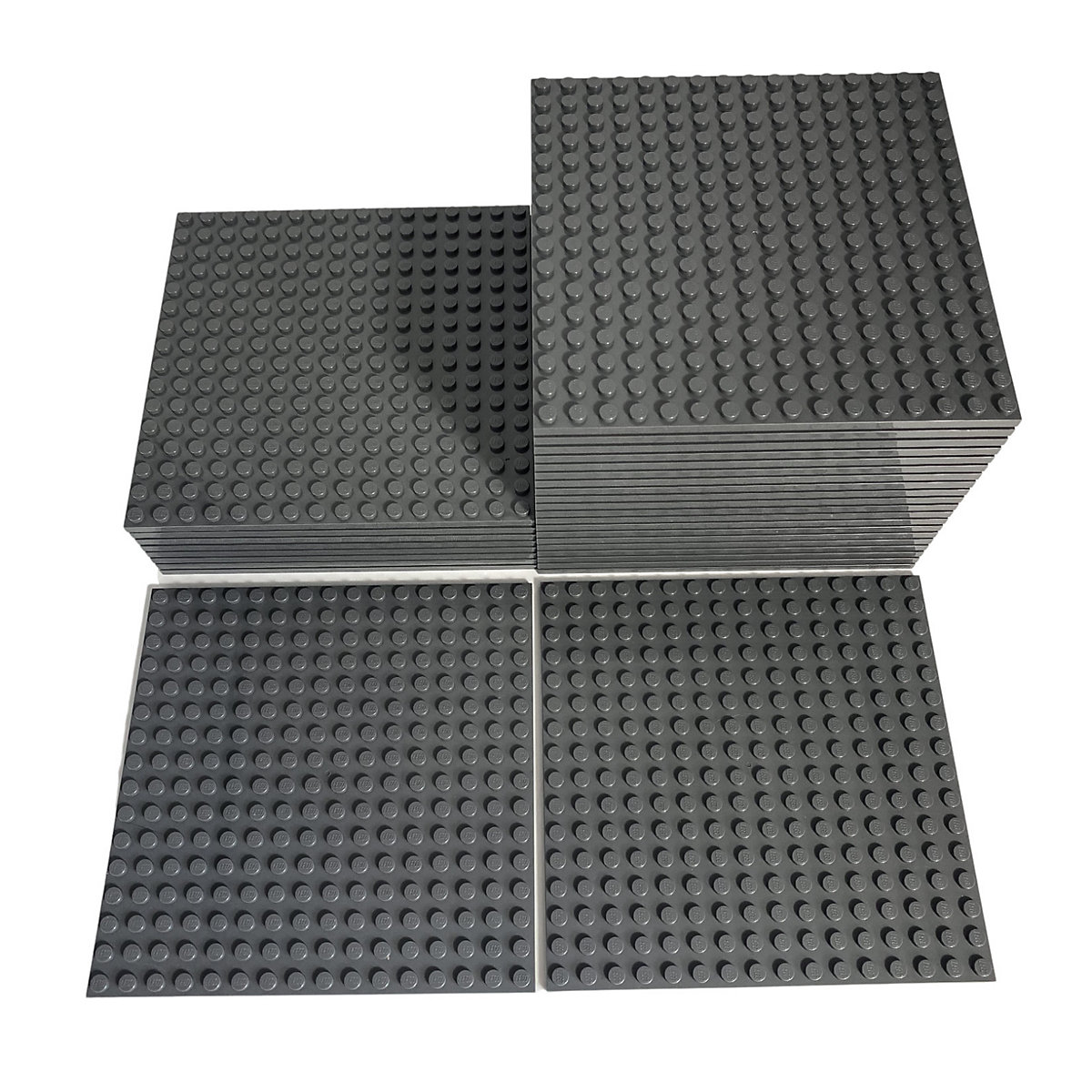 LEGO® 16x16 Bauplatten dunkelgraue Platten Beidseitig bebaubar 91405 Menge 12x