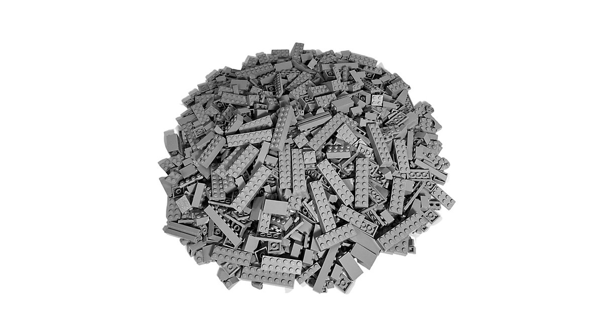 Spielzeug: Lego  Steine Hellgrau gemischt - 50 Stück - Light bluish grey bricks mix - NEU hellgrau
