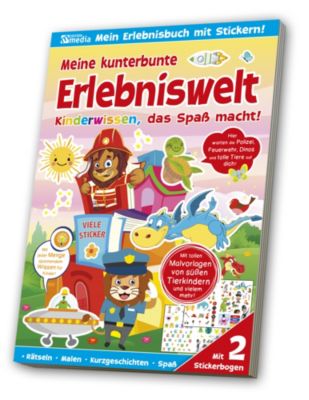 Image of Buch - Sticker-Übungsbuch - Feuerwehr, Polizei, Dinos