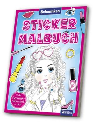 Image of Buch - Mal- & Stickerbuch: Schminken