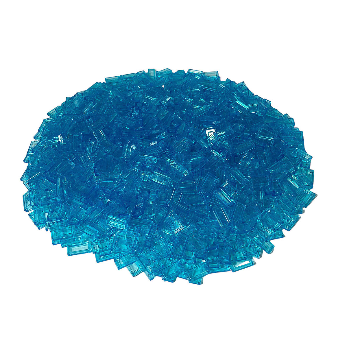 LEGO® 1x2 Fliesen transparent Hellblau 50 Stueck Trans bright blue tile 3069b