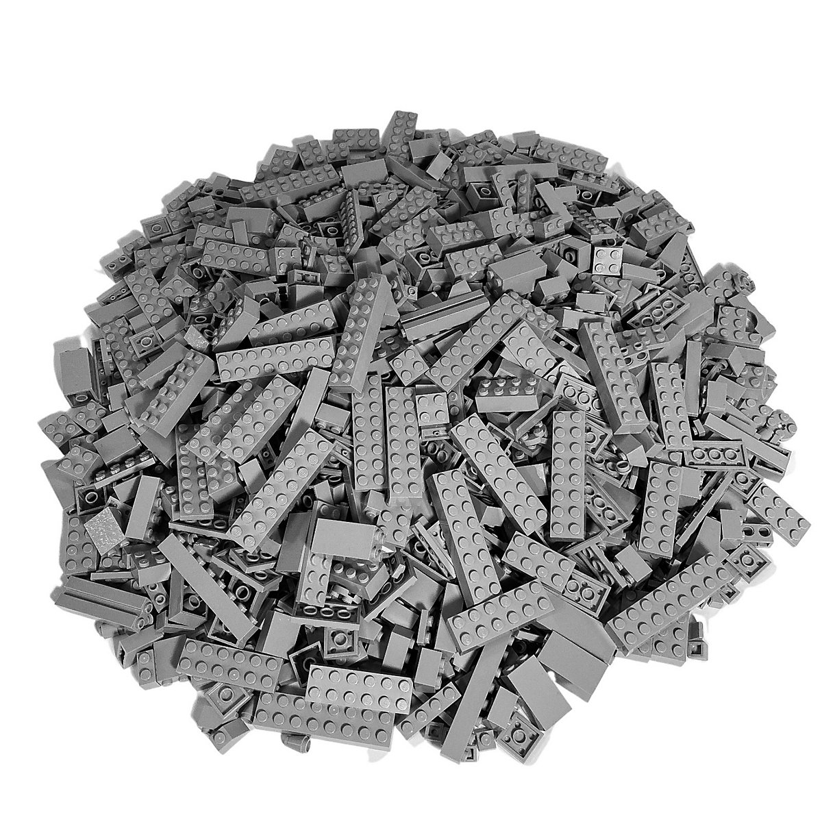 LEGO® Steine Hellgrau gemischt 1.000 Stück Light bluish grey bricks mix NEU