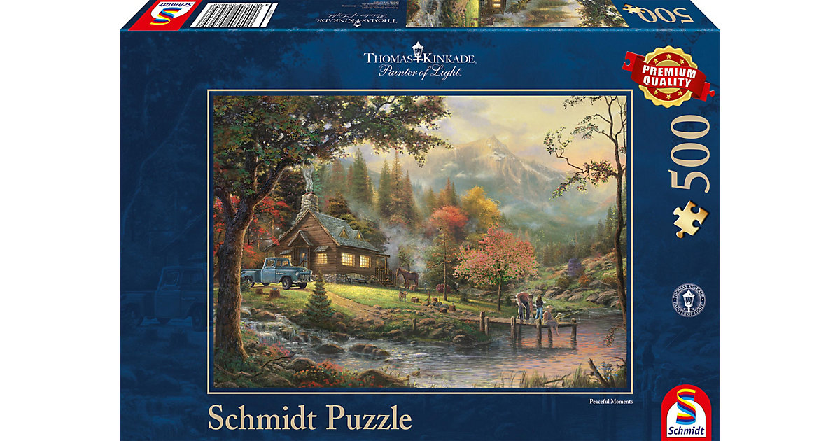 Puzzles: Schmidt Spiele Puzzle Thomas Kinkade, Idylle am Fluss, 500 Teile