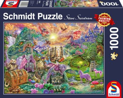 Image of Schmidt Spiele Verzaubertes Drachenland 1000 Teile Puzzle Schmidt-Spiele-58966