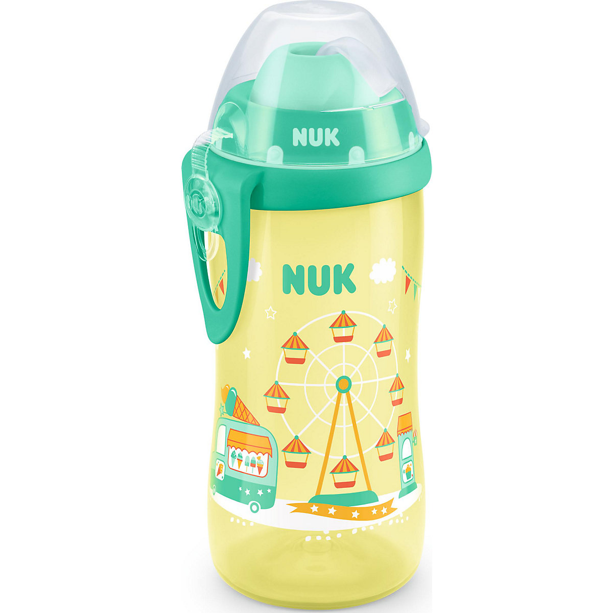 NUK Flexi Cup mit weichem Trinkhalm 300ml auslaufsicher ab 12 Monaten 1 Stück gelb