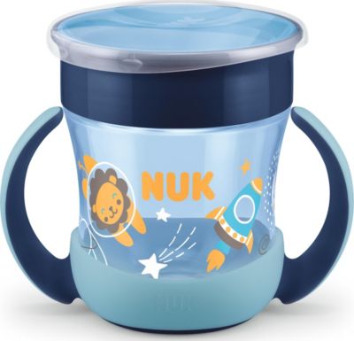 Image of NUK Mini Magic Cup Night, 160ml, einzigartiger Trinkrand, abdichtende Silikonscheibe, ab 6 Monaten, 1 Stück, Blau blau