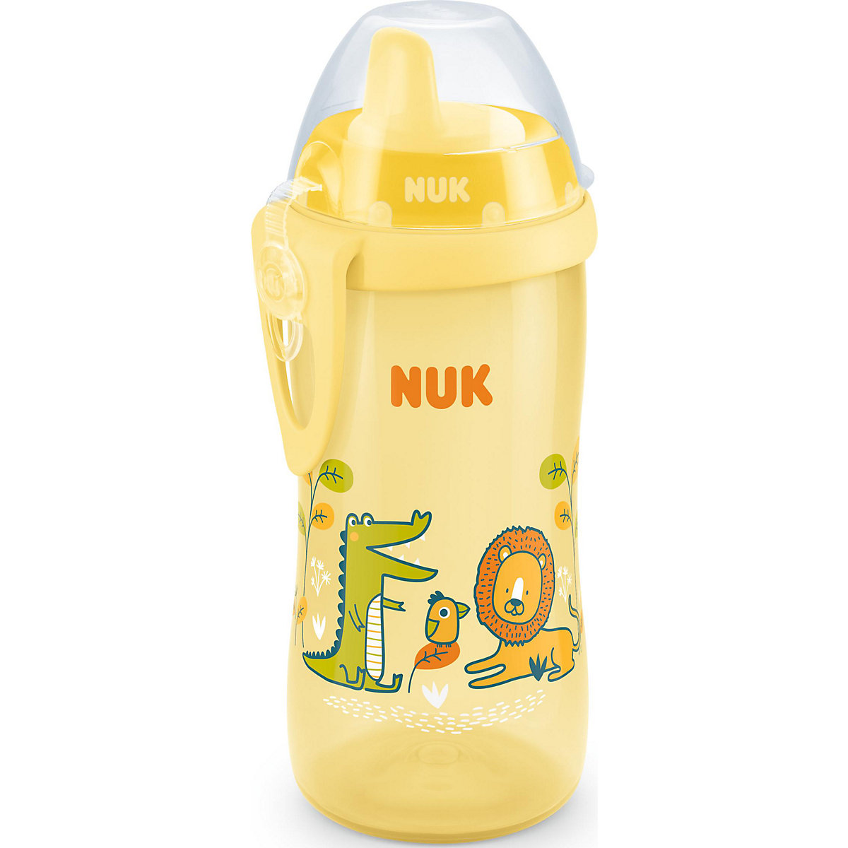NUK Kiddy Cup mit beißresistenter Trinktülle 300ml auslaufsicher ab 12 Monaten 1 Stück gelb