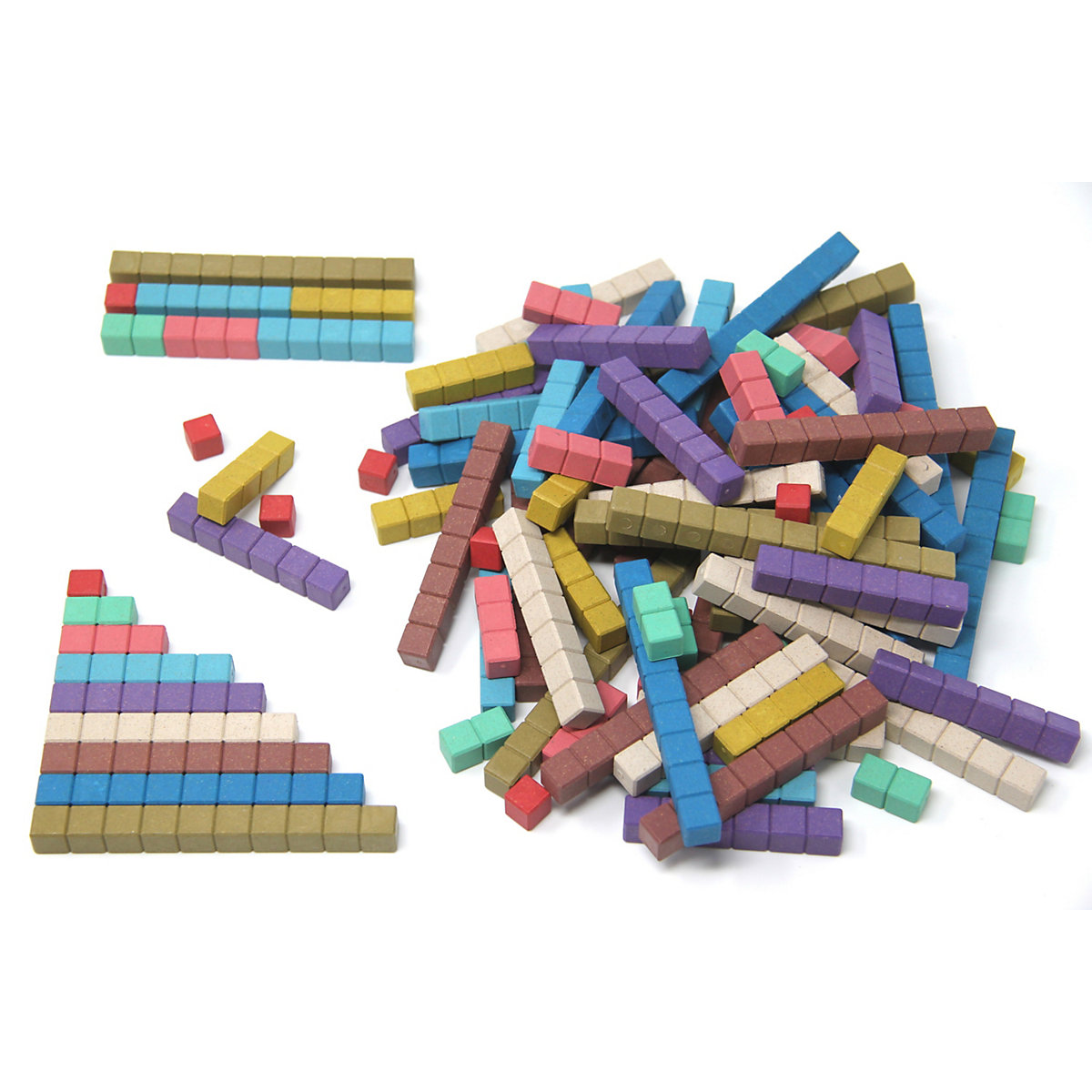 Wissner® aktiv lernen Rechenstäbe in 10 Montessori-Farben (100 Stück)
